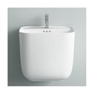 China Hot Hang Ceramic Bathroom Wall Basin Basin Ceramic Basin Good Quality Wall Hanging Wash Basin for sale