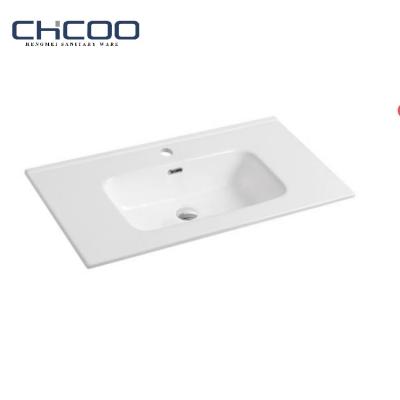 China Modern Chinese Cheap Price Sanitary Ware Slim Edge Vanity Sinks Ceramic Hand Counter Mounted Wash Basin for sale