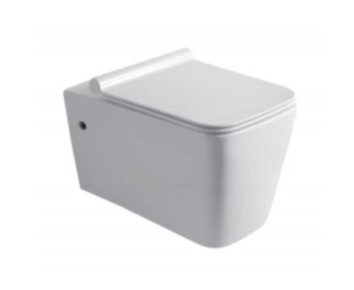 China Concealed Cistern European Style Wash Down Lavatory Rectangle Toilet Square Ceramic Wall Hung Toilet for sale