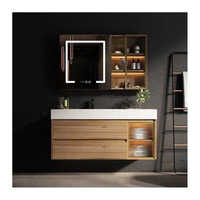 China New Modern Mirror Cabinet For Bathroom PVC Bathroom Cabinet Mirror Cabinet for sale