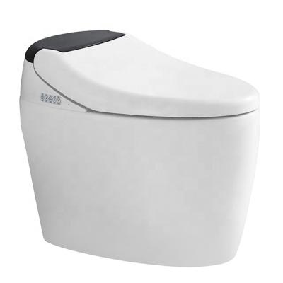 China Automatic Operation Mode Bathroom Toilet Ceramic One Piece Toilet Seat Cover Hot Selling Black Smart Toilet for sale