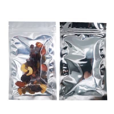 China Airtight Heat Seal  Aluminium Standing Pouch Mylar Foil For Food Storage With Zipper Lock And Tear Notches for sale