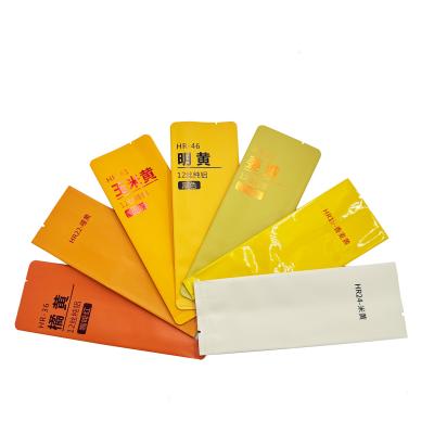 China Yellow Color Smell Proof Airtight Matte Mylar Back Heat Sealable Side Gusset Pouch Aluminium For Tea for sale