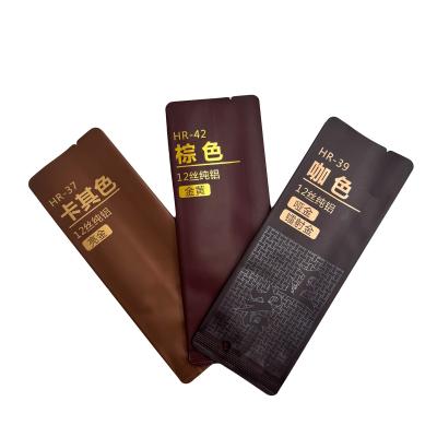 China Brown Color Smell-proof Light-proof Matte Pure Aluminium Foil Liner Side Gusset Loose Leaf Tea Bags for Tea for sale