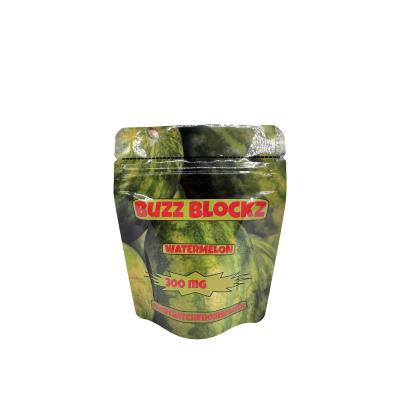 China 3.5 Custom Digital Printed Foil Lined Stand Up Bags and Pouches for Watermelon Flavor Candy Gummies Packaging for sale