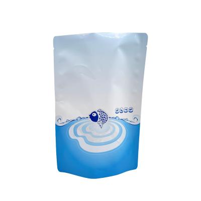 China 120microns Foil Coating Blue Food Custom Stand Up Pouches For Fresh And Flavorful Food Packaging for sale