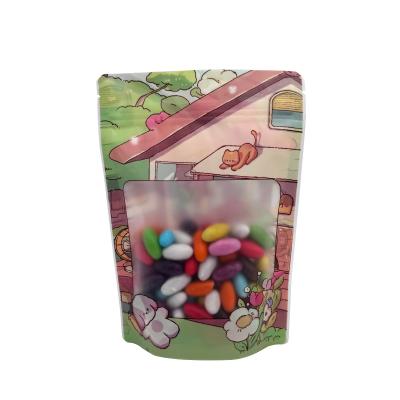 China FDA Recyclable Stand Up Pouches For Food Packaging With Window And Ziplock Customized Design for sale