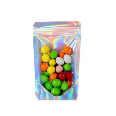 China Food Grade Laser Holographic Stand Up Pouch Bagswith Zipper for Candy, Flower, Weed, Bean, Food, Accessories Packaging for sale