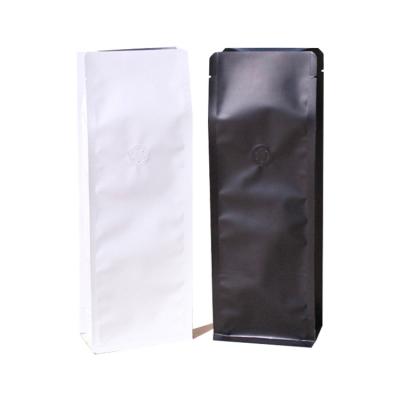 China Multi Color Printed Moisture and Oxygen Barrier Square Bottom Coffee Pouches with Tin Tie for sale