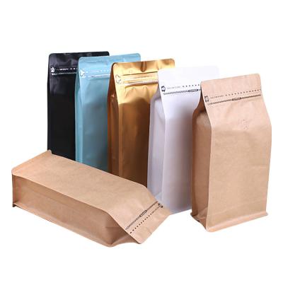 China Custom Printing 500g Moisture Proof Square Bottom Coffee Pouches with  Zipper for Coffee Bean Ground Coffee Packaging for sale