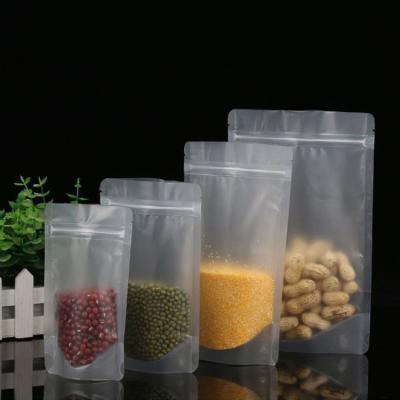 China Matte Clear Stand Up Pouch With Zipper Glossy 110microns Per Side Light Proof for sale