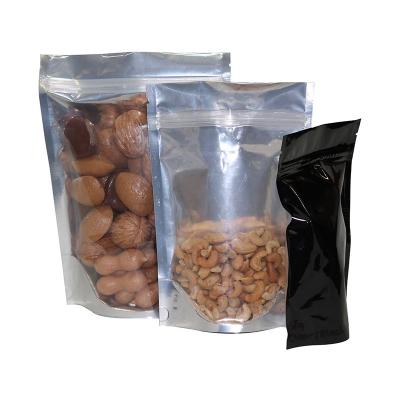 China Customizable Blank Front Clear Aluminium Foil Stand Up Pouch Ziplock Bags For Food for sale