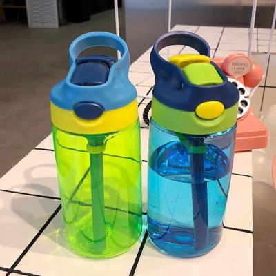 China 500ml kids water bottle sustainable plastic straw customize water bottle bpa free kids water bottle kids for sale