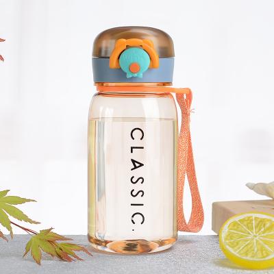 China 2021 Wholesale Contemporary Children Kids Drink Plastic Water Bottle With Straw for sale