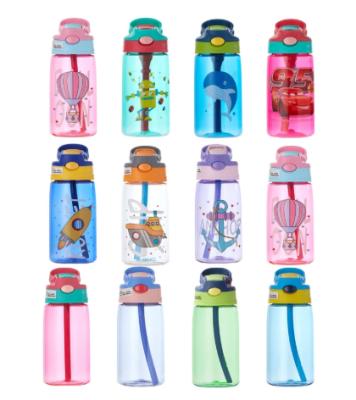 China Sustainable 2021BPA Free Kids Boosting Water Bottle With Picture Plastic Kids Drink Bottle for sale