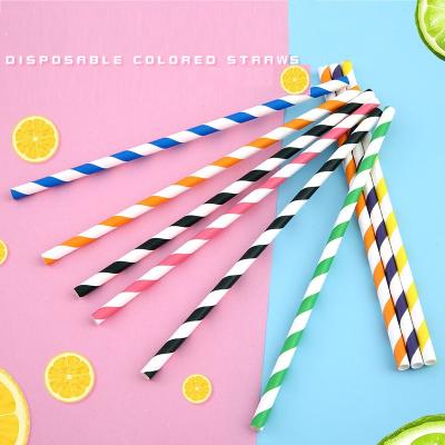 China Contemporary Biodegradable 6mm Disposable Paper Drinking Straws Wrapped Paper Straw for sale