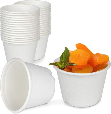 China 2oz 4oz Sugarcane Bagasse Sauce Biodegradable Biodegradable Disposable Cup for sale