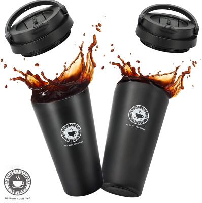 China Viable Wholesale 500ml Double Stainless Steel Coffee Cup Leakproof Thermo Water Bottle for sale