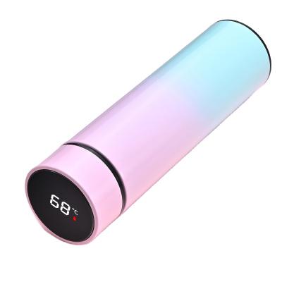 China PORTABLE Smart 500ML Water Bottle With Led Temperature Display Double Wall Insulated Custom Vacuum Flask for sale