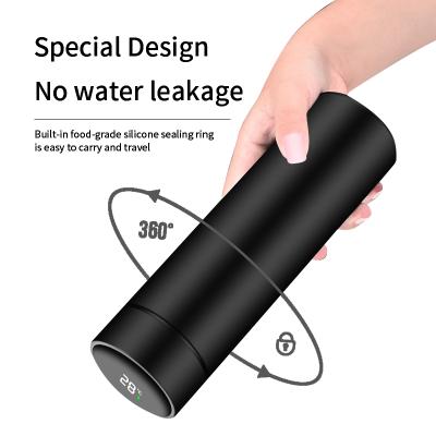 China 500ml stainless steel water bottle travel PORTABLE smart coffee mug with LED temperature display themo bottle for sale