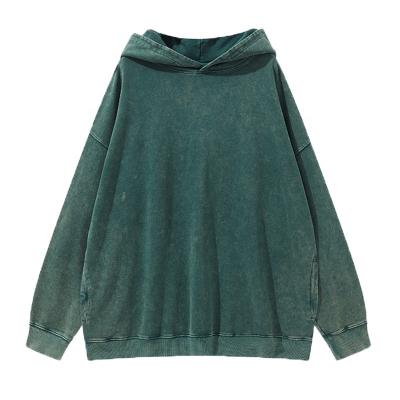 China Anti-wrinkle ready to ship 2022 popular acid wash heavy cotton hoodie sweatshirt for sale