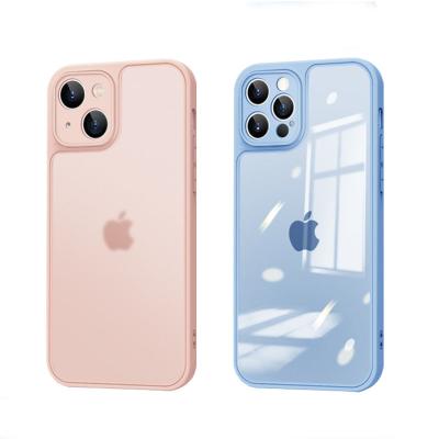 China Matte Silicone Shockproof Clear Clear PC Hard Phone Back Cover Case For Iphone 11 12 13 pro max for sale