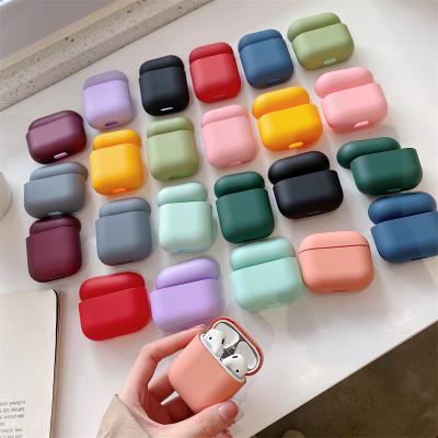 China For AirPods Pro Pure Color PC Hard Earphone Cover Case For Apple Airpods Pro Gen 2 3 for sale