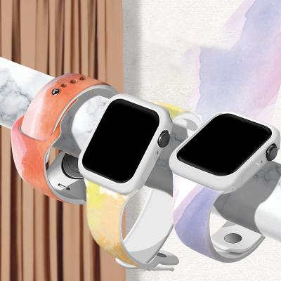 China Silicone Success Silicone Morandi Watch Bands For Apple Silicone Watch Bands for sale