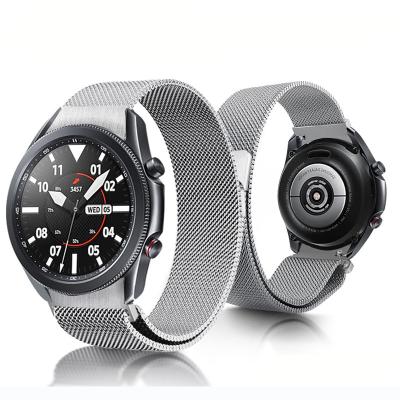 China Metal Stainless Steel Band 20mm 22mm For Samsung Galaxy Magnetic Galaxy 2 40 44 Active Watch 42mm 46mm Milanese Strap Metal Strap for sale