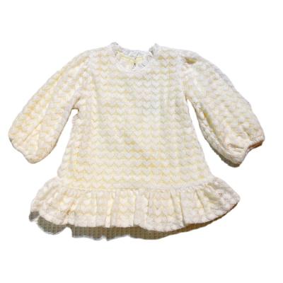 China Wholesale Anti-wrinkle kids dress for kids girls lace up kids princess Dresses With Lamb wool children coat 2 packs for sale