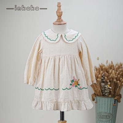 China Spring summer breathable dress for children sweet dress for kids girls embroidery flower pattern kids dresses for girls factory supply for sale