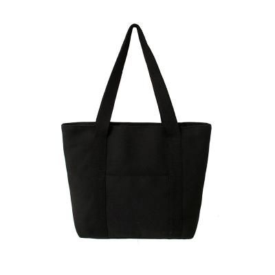 China Large Capacity Grocery Bag Foldable Shopping Bag Custom Made Cotton Outdoor Canvas Tote Shopping Bag for sale