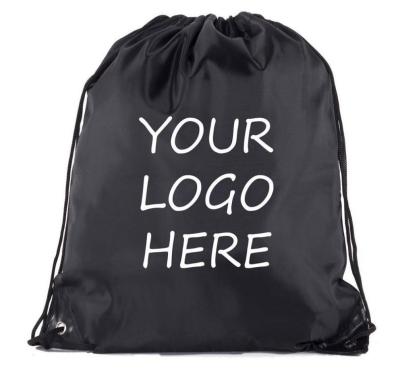 China Eco - Friendly Customized Nylon Polyester Drawstring Bag Backpack for sale