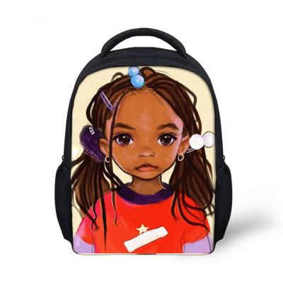 China For Kids 2021 African Black Girl Backpacks Kindergarten Kids School Bags for sale