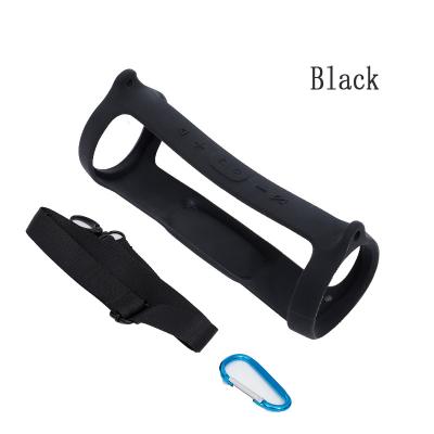 China Professionally made silicone speaker case with carabiner bumper and shoulder strap case for jbl charge4 for sale