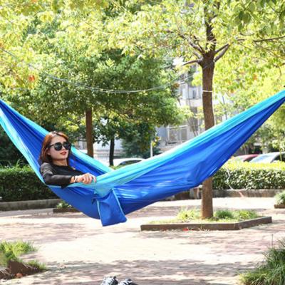 China Adult Pink Outdoor Lightweight Hiking Nylon Hammock With Tree Straps Garden Hammock for sale