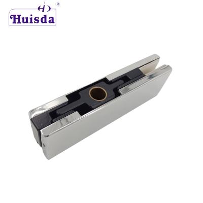 China Modern Huisda Patch Fittings SS304 Top Grade Aluminum Alloy Body Door Clamp For 10-12mm Glass Door for sale