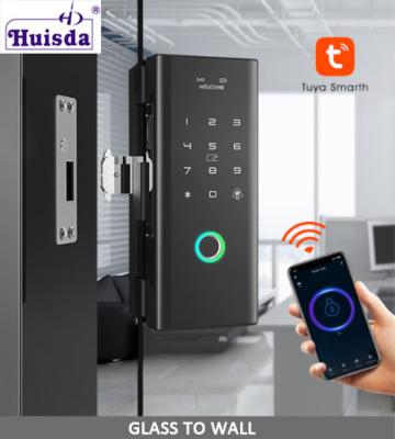 China Hot Selling Glass Door Factory Fingerprint Smart Lock with Smart Card for 12mm Glass Door for sale