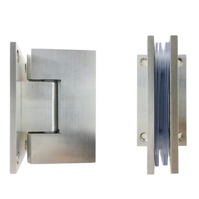 China Modern 90 Degree Wall To Shower Glass Door Hinges Frameless Shower Hinge 304 Stainless Steel Glass Hinges For Shower Enclosure Ba for sale