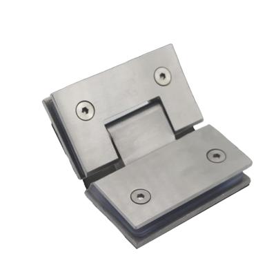 China Modern 135 Degree Glass To Enclosure Glass Hinge Shower Glass Hinges 304 Stainless Steel With 5mm Mount for sale