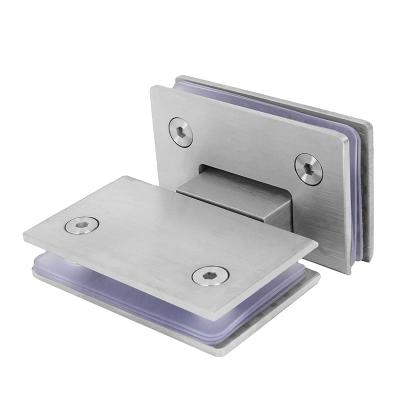 China Modern SS304 Shower Hinge 90 Degree 12mm Tempered Glass To Glass Hinge For Cabinet Bathroom Enclosure for sale