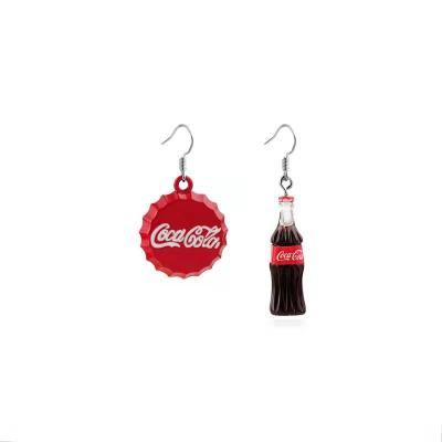 China FASHIONABLE Creative Cola Bottle Fashion Asymmetrical Earrings for sale