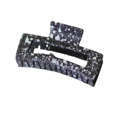 China Japan and Korean style retro splatter ink frosted large color clip rectangular grabbing hairpin for sale