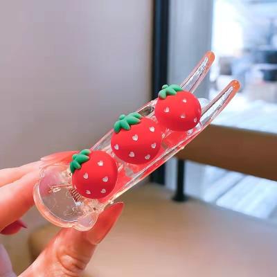 China Japan clip girl cartoon baby catch hairpin and Korean new style cartoon cute strawberry for sale