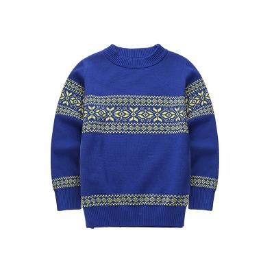 China 2021 new arrivals Autumn And Winter 100% cotton jacquard anti-pilling knit sweater children's knitwear for sale