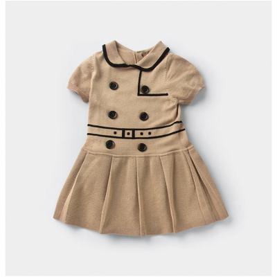 China Breathable Little Girls Wear Fashionable Spring And Autumn Knitting Dress for sale