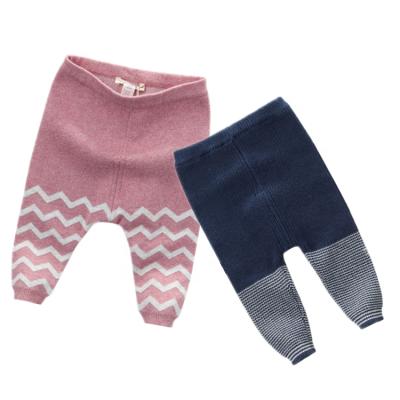 China Anti-pilling baby knitted pants infant striped children Pants legging for sale