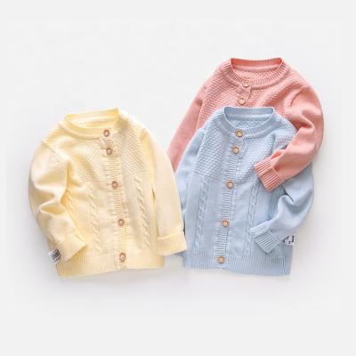 China Antibacterial Baby Clothes Gift Sets Button Cardigan With Pants Sweater Sets for sale