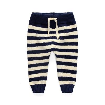 China Breathable Cotton Custom Stripes Knitting Baby Pants Baby Pants Boy Pants Baby Winter for sale