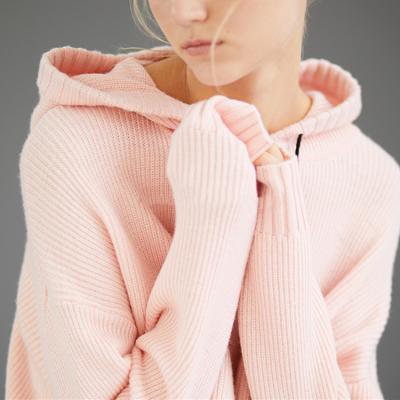 China OEM Anti-Wrinkle Custom Women Hoodies Pullover Plain Sweater Long Sleeve Knitted 100% Merino Wool Women's Sweater for sale